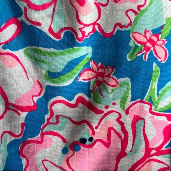 Lilly Pulitzer Women’s Flutter Blue Lucky Charm Floral Preppy Ankle Pants, Sz 6 - Picture 5 of 11